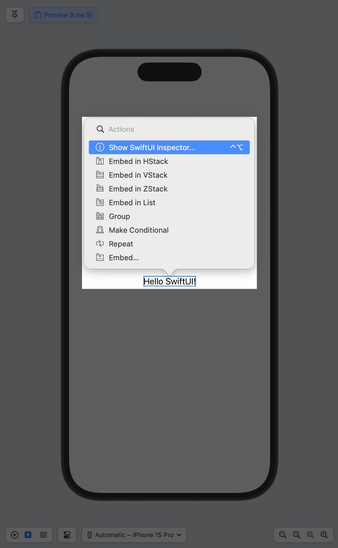 A screenshot of the editor and canvas, with the iPhone preview showing to the right.